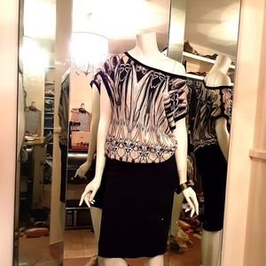 Bluemarine art deco midi dress. EUC